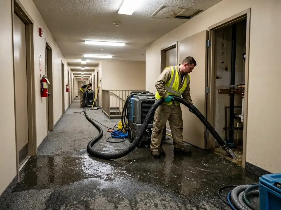 multi-unit-apartment-hallway-f-005 — frequently asked questions, Emergency Burst Pipe Water Extraction & Removal in Quakerto…